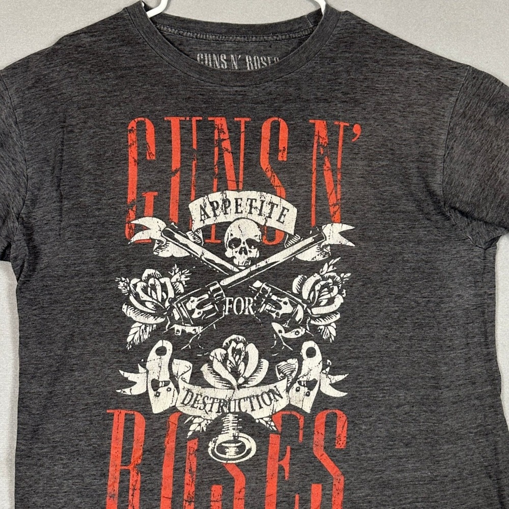 Guns N Roses T-Shirt Mens Large Charcoal Grey Graphic Tee Crewneck Short Sleeve